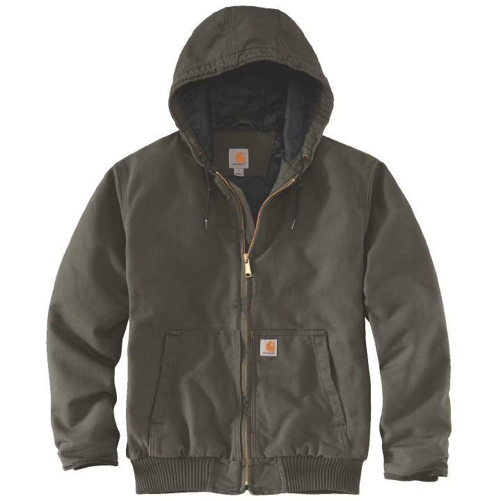 carhartt Herren Jacke Active Washed Duck mit Kapuze